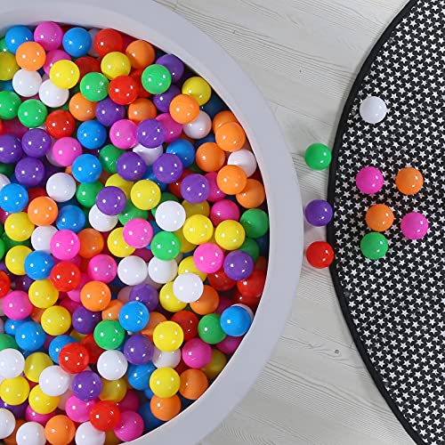 GOGOSO Ball Pit Balls for Toddles Kids Plastic Ballpits Accessories Crush Proof Durable Fun Shape Play Baby Bath Toys215inch 100count Mix Color - Image 1