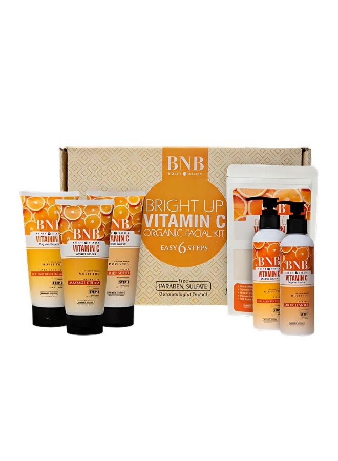 بي ان بي مجموعة بي إن بي للعناية بالوجه بفيتامين سي - مجموعة إشراقة وعناية من 6 خطوات
