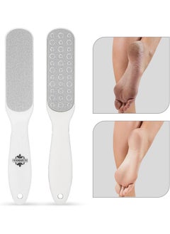 Dermasuri Double Sided Stainless Steel Foot File  Coarse and Fine Grit  Callus Remover Cracked Heel Repair Professional Foot Care Tool  Pedicure Rasp for Wet and Dry Feet Sole Scraper Treatment