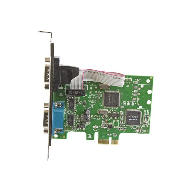 Startech.com StarTech.com 2-Port PCI Express Serial Card with 16C1050 UART - RS232 Low Profile Serial Card - PCI Serial Card, TAA (PEX2S1050)  - Image 1