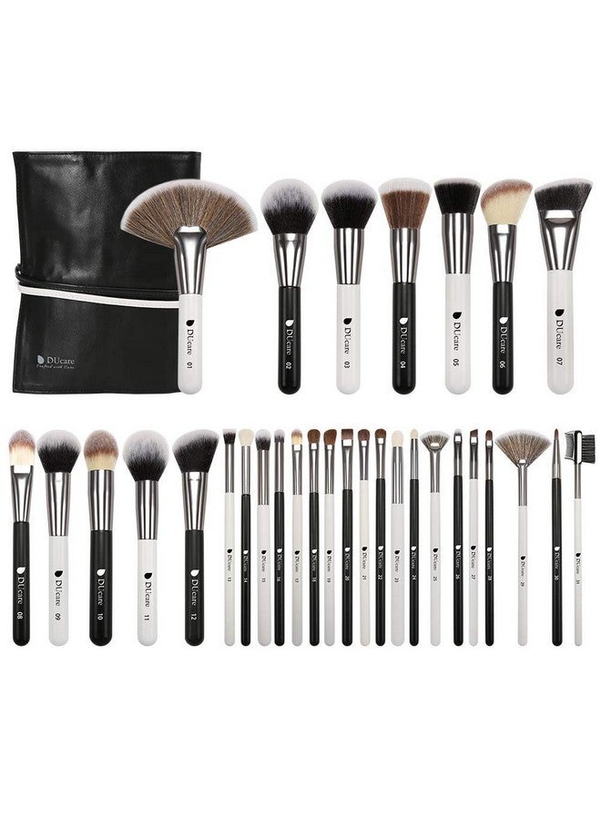 دي يو كير مجموعة فرش المكياج الاحترافية من سلسلة باندا، مجموعة من 31 فرشاة مكياج - متعددة الألوان - Image 1