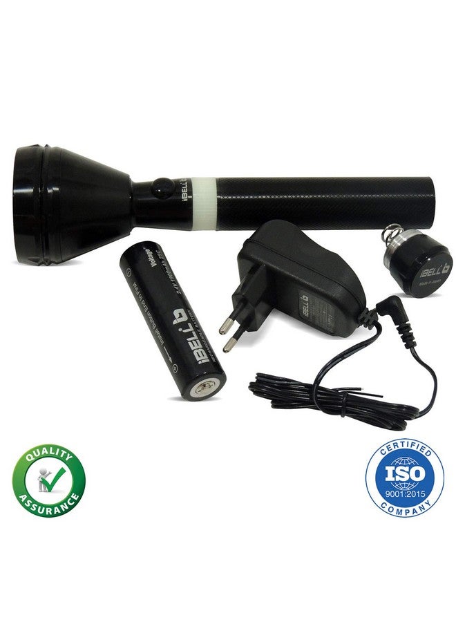 iBELL IBELL FL8348 Rechargeable Torch Flashlight, Extra Long Beam Range, Aircraft Aluminium Body, Super Bright LED Light  - Image 4