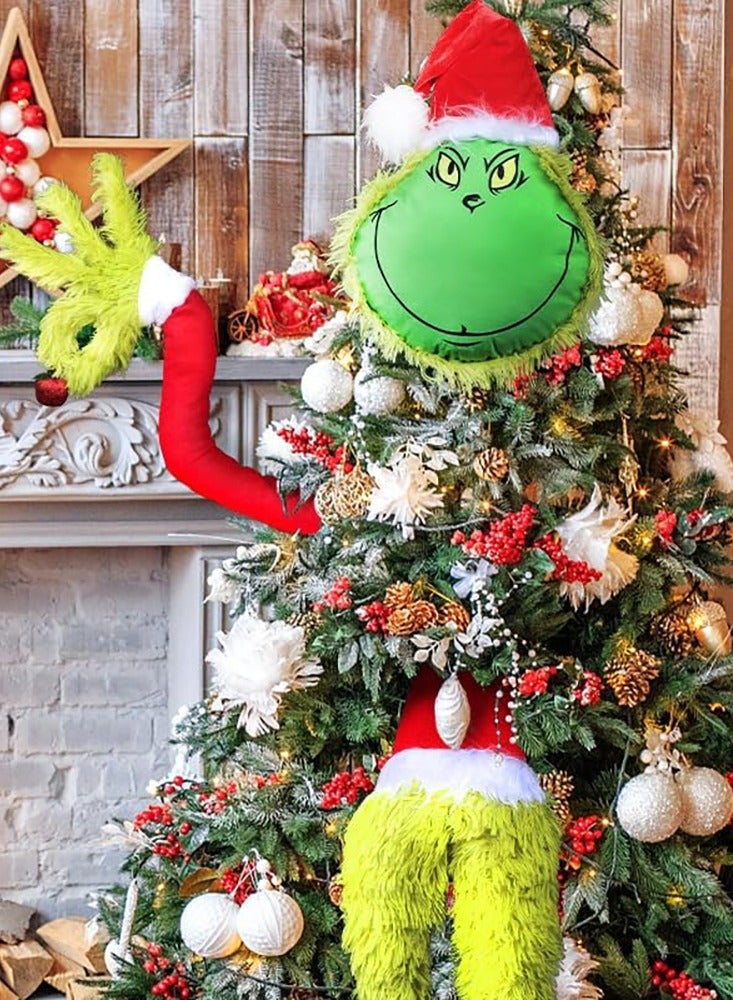 VUCATIN Christmas Tree Decorations Green Elf Plush Head Hand and Legs DIY Xmas Tree Decor Home Party Supplies Festival Elf Stuffed Toy for Festival Holiday Home Party Decoration (Hands Head Legs 3Pcs) - Image 1