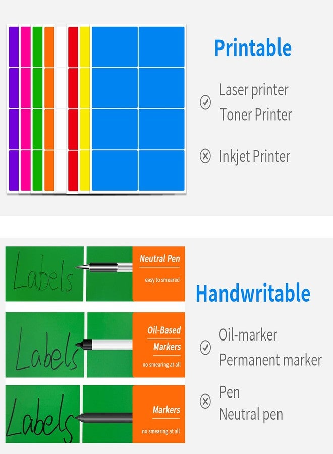 Ouzoustate Colored Labels Stickers 3" x 2" Rectangular Removable Moving Stickers Labels for Packing Boxes 8 Large Adhesive Color Coding Labels - 256 Pack (Colorful) - Image 5