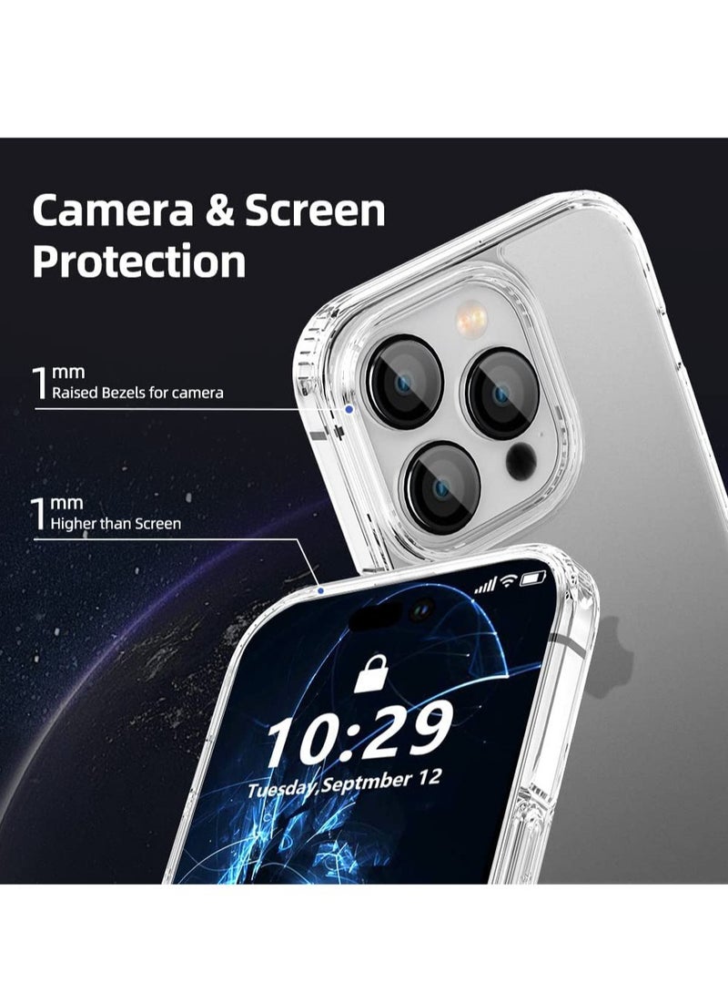 ELTRAZONE Shockproof Compatible iPhone 14 Pro Max Case Frosted Translucent Thin [Military Grade Drop Protection]Anti-Drop Hard PC Back with Soft Silicone Edge Slim Protective Cover 2022 6.7"-Clear - Image 4