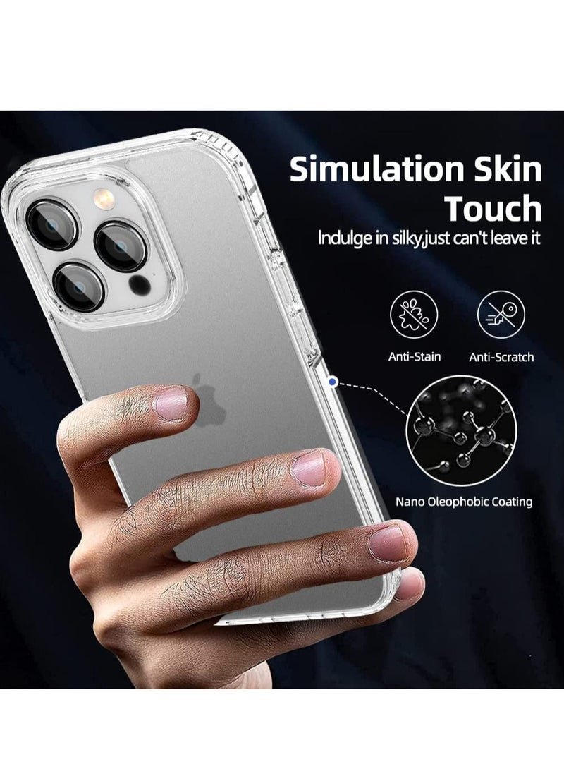 ELTRAZONE Shockproof Compatible iPhone 14 Pro Max Case Frosted Translucent Thin [Military Grade Drop Protection]Anti-Drop Hard PC Back with Soft Silicone Edge Slim Protective Cover 2022 6.7"-Clear - Image 5
