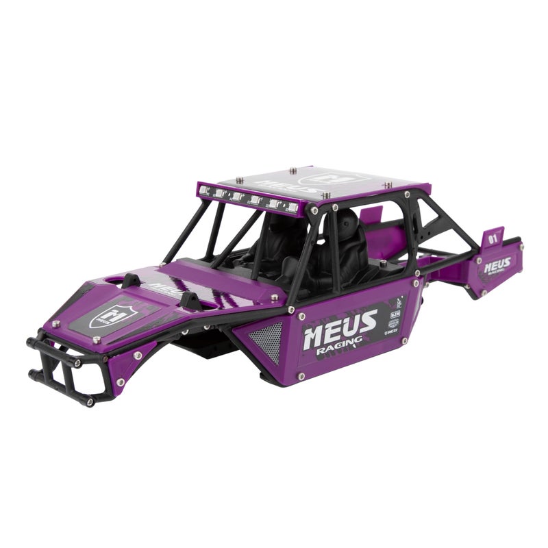 MEUS RACING Mantis24 Body with Roll Cage for Axial 124 SCX24 RC Crawler Purple - Image 3