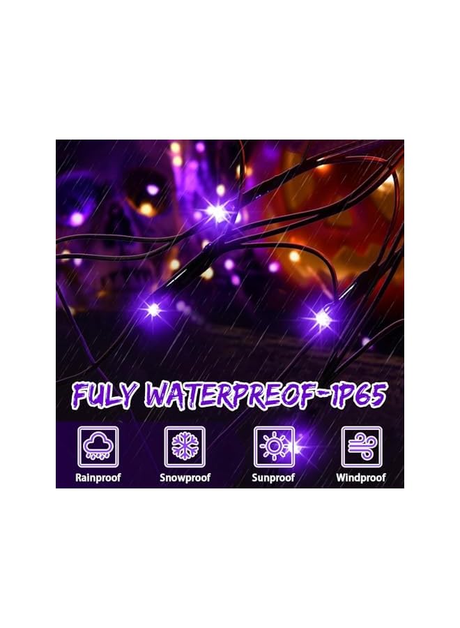 The Bros Halloween Decorations, 70 LED Waterproof Halloween Spider Web Lights with 30cm Black Spider, Halloween Lights for Indoors House Garden Decorations - Image 5