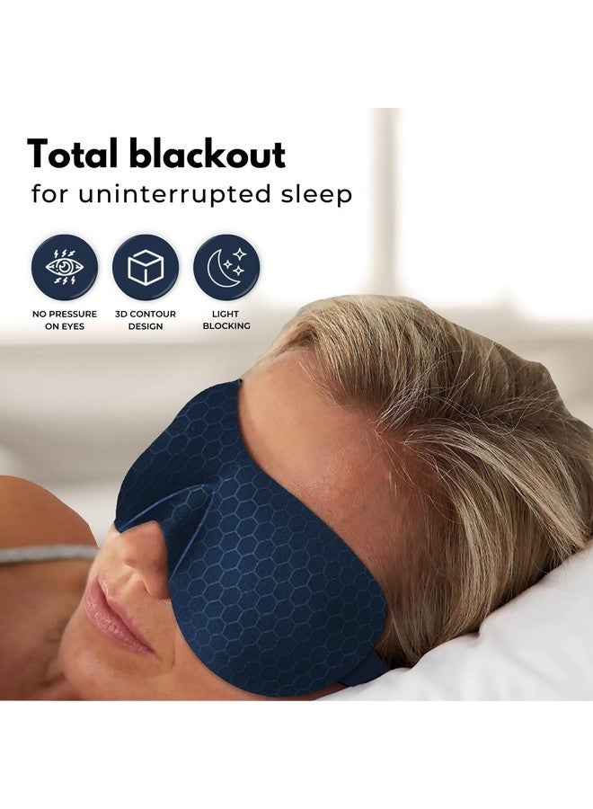 Samadhaan Nylon Eye Mask For Sleeping With Adjustable Velcro 3D Contour Sleeping Mask For Men Women Sleep Mask Blind Fold Eye Cover Pad For Travel Total Blackout Sleeping Eye Mask Blindfold - Image 3