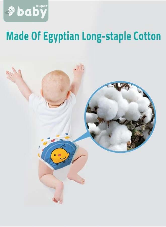 SuperBaby 2 Piece Potty Training Underwear, 6 Layers Breathable Cotton Absorbent Trainer Pants for Toddler Baby Boys Girls Waterproof - Image 2