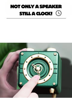 Generic Fashion Retro Clock&Speaker Creative Gift Mini Bluetooth speaker ornaments Green Wireless Buletooth Speaker  - Image 5