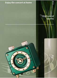 Generic Fashion Retro Clock&Speaker Creative Gift Mini Bluetooth speaker ornaments Green Wireless Buletooth Speaker  - Image 4