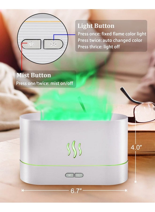 PLUWEL Rgb Flame Aroma Diffuser Humidifier7 Colors Changing Oil Diffuserwaterless Autooff 180Ml Fire Humidifier For Homeofficespagym(Black)  - Image 5