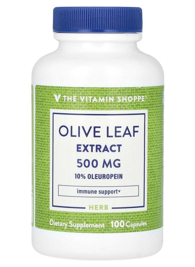 The Vitamin Shoppe Olive Leaf Extract 500 mg 100 Capsules 