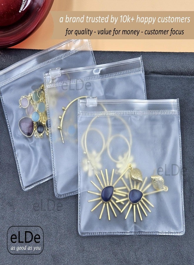 ELDE Pack of 20 Jewellery Organisers Pouch | Earring Organizer Box Transparent Zip Lock Pouches for Jewellery Organiser, Makeup & Accessories | Jwell Organizer Storage Box, Jewellery Pouch - Image 5
