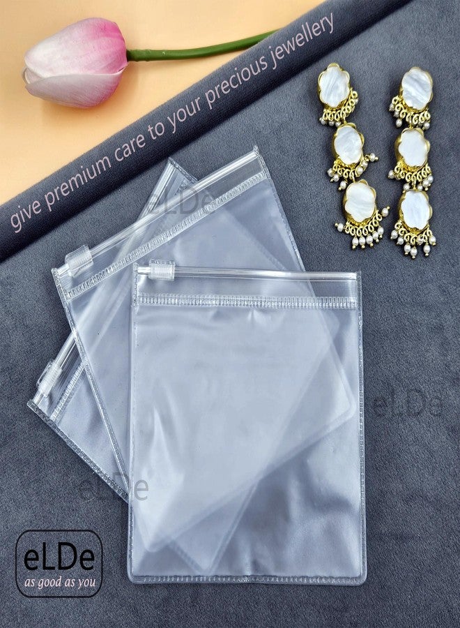 ELDE Pack of 20 Jewellery Organisers Pouch | Earring Organizer Box Transparent Zip Lock Pouches for Jewellery Organiser, Makeup & Accessories | Jwell Organizer Storage Box, Jewellery Pouch - Image 2