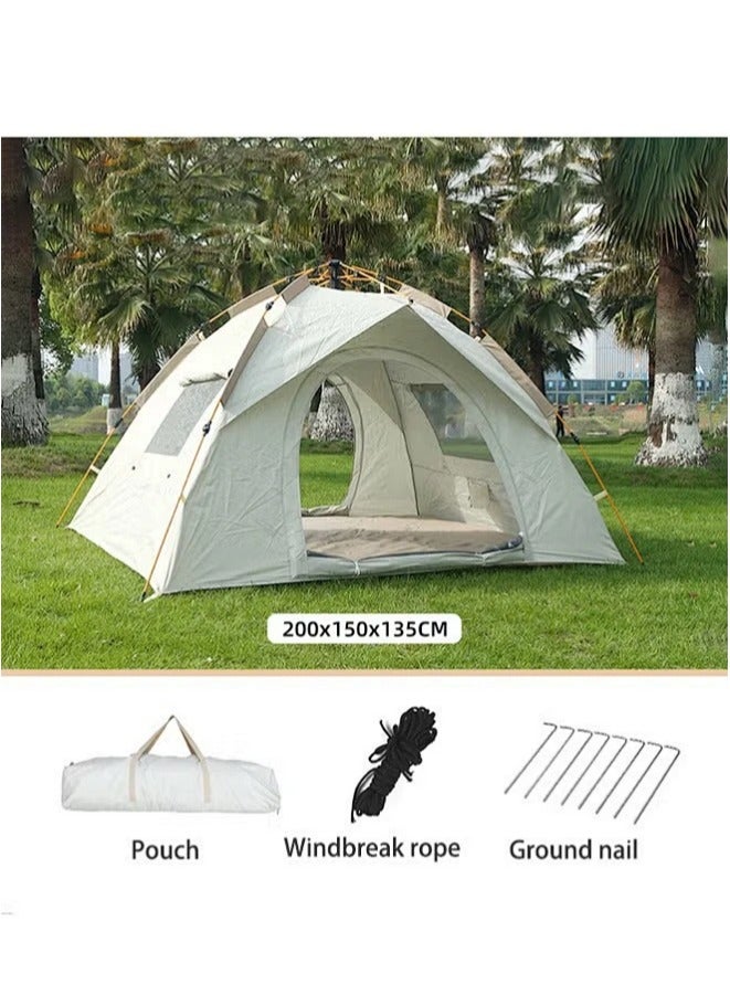 Snooe Double Camping Tent,Automatic Tent,Waterproof Breathable Removable Instant Tent,Quick Setup and Storage,Suitable for Beach/Camping/Family/Outdoor Family Tent - Image 1