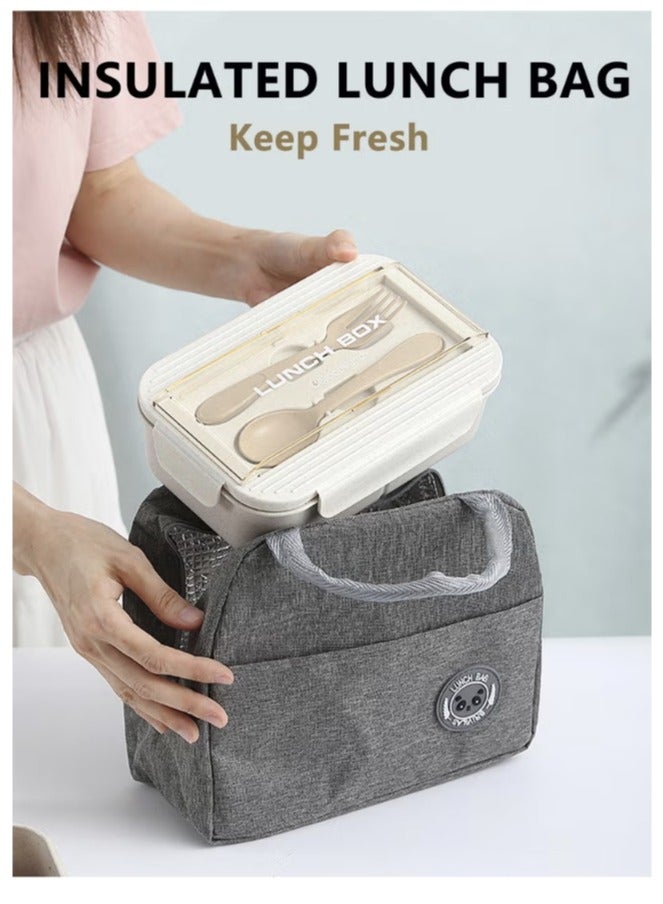 Five-piece lunch box with soup bowl – made of eco-friendly materials, microwave-safe, and with a short heating time. Food-safe bento box with insulated bag.  - Image 3