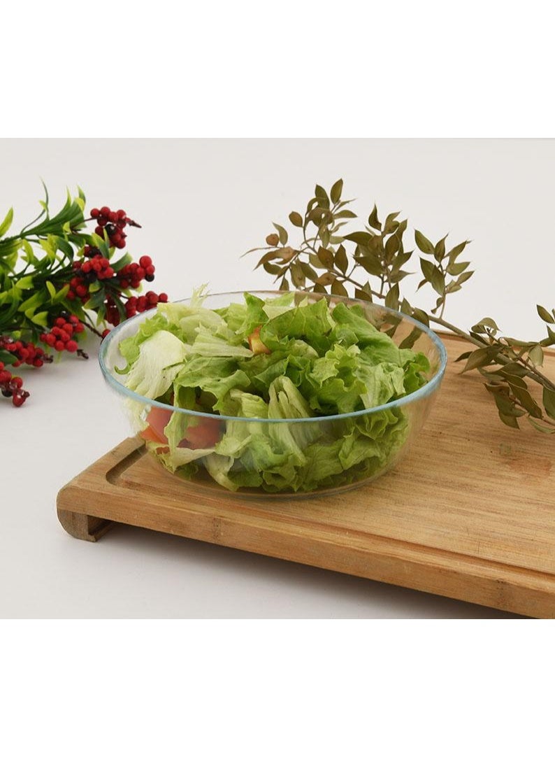 Paşabahçe Pasabahce Iconic Glass Bowl 1110ml – 18.4 cm Large Clear Multi-Purpose Serving Bowl – Premium Table & Kitchen Bowl – 1206405 - Image 1