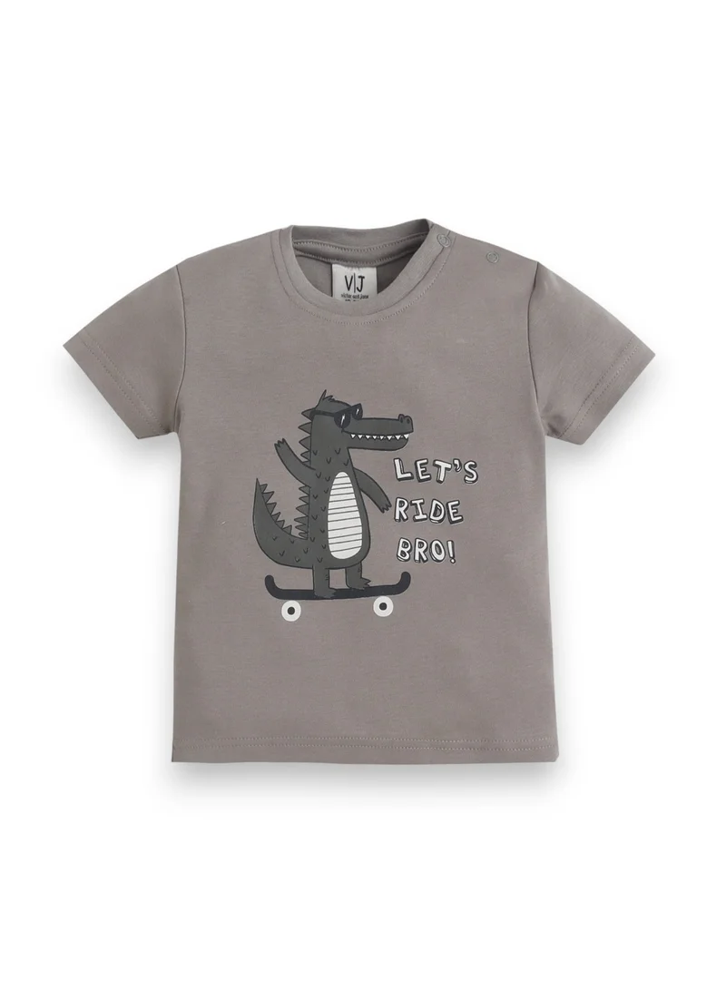 victor and jane Infant Boys Animal Character Print Cotton Pajama Set – T-Shirt & Pajama Pants Nightwear