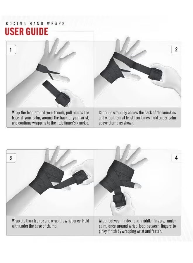 Bukela Boxing Hand Wraps Elasticated MMA Boxing Gloves Fist Protector 2.5 meter Bandages Mitts Boxing Wraps(2PCS) - Image 4