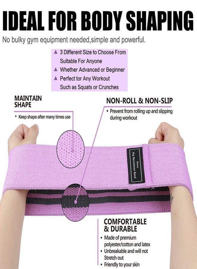 EastyGold Booty Resistance Bands Non Slip Fitness Elastic Bands Fabric Workout Loop Belts Hip Thigh Straps Strength Squat Band for Girls Women Waist Belly Yoga Body Recovery - Image 4