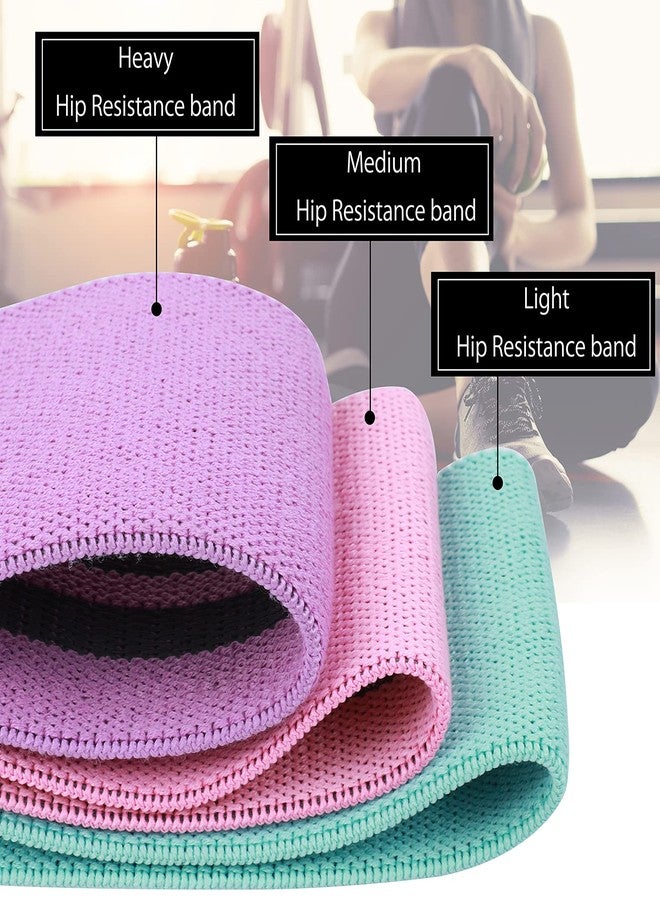 EastyGold Booty Resistance Bands Non Slip Fitness Elastic Bands Fabric Workout Loop Belts Hip Thigh Straps Strength Squat Band for Girls Women Waist Belly Yoga Body Recovery - Image 2