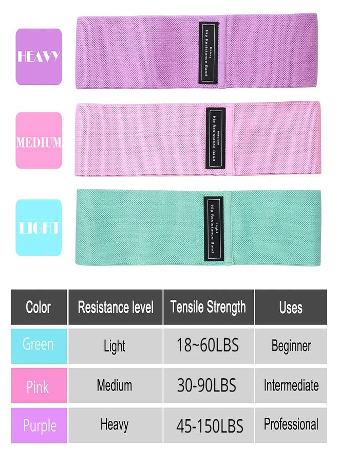 EastyGold Booty Resistance Bands Non Slip Fitness Elastic Bands Fabric Workout Loop Belts Hip Thigh Straps Strength Squat Band for Girls Women Waist Belly Yoga Body Recovery - Image 3