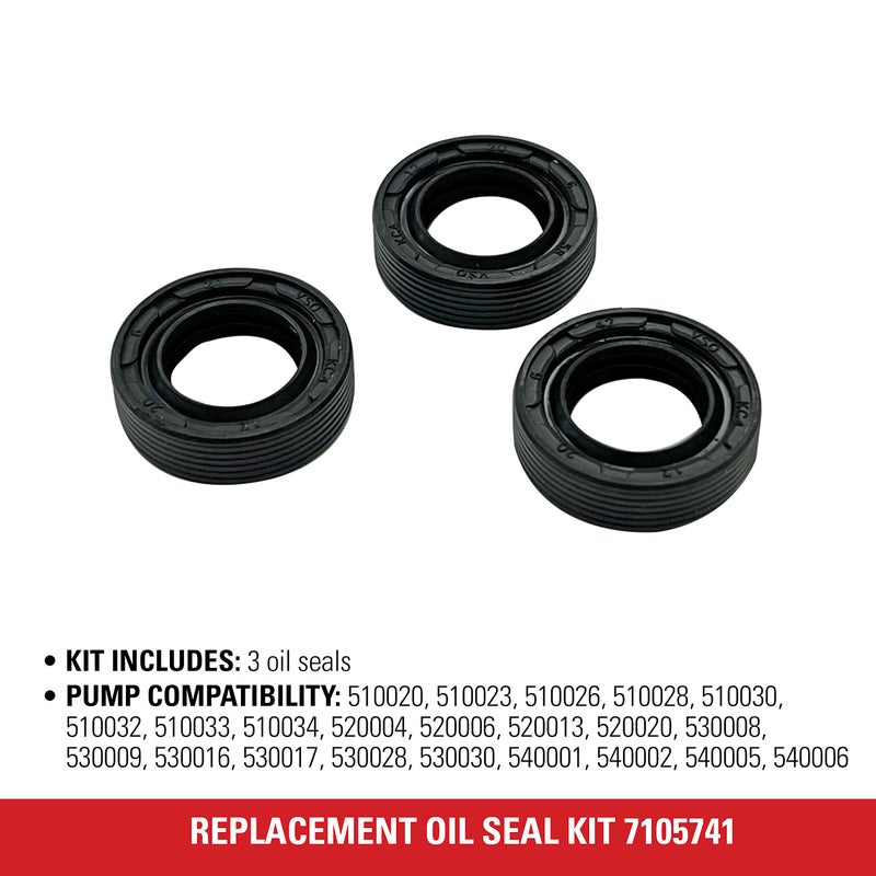 Simpson Cleaning 7105741 Replacement Oil Seal Kit for Pressure Washer Pumps, Black - Image 4