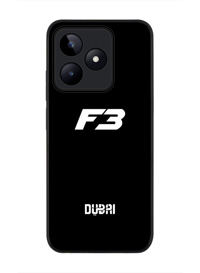 Stylizedd Rugged Black edge case for Realme C53, Slim fit Soft Case Flexible Rubber Edges Anti Drop TPU Gel Thin Cover-  Faz3 Dubai Black - Image 1