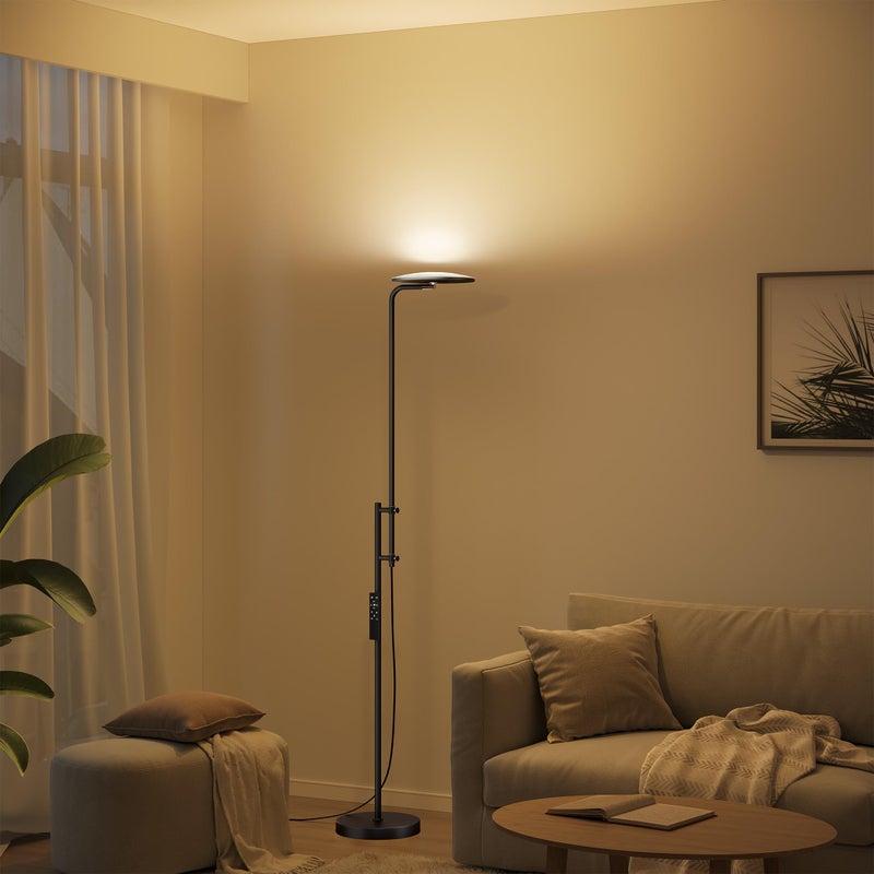SUNMORY 32W/3000LM Floor Lamps, Super Bright LED Standing Lamp with Remote Control, Adjustable Tall Lamp with 350Â°Rotating Head, Modern Dimmable Torchiere Corner Lamp for Living Room, Bedroom, Office - Image 3
