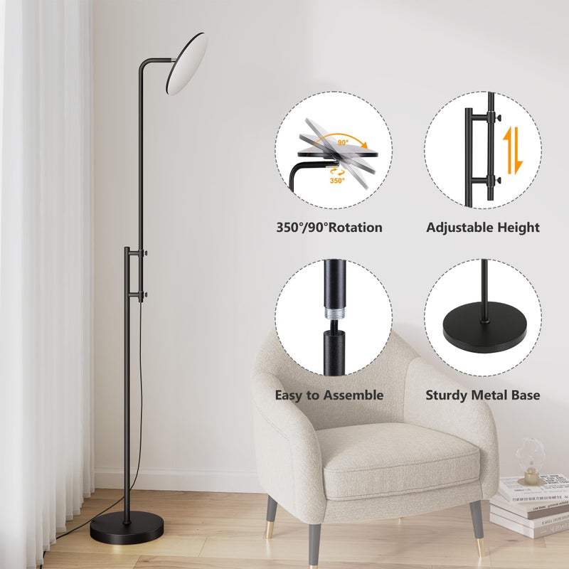 SUNMORY 32W/3000LM Floor Lamps, Super Bright LED Standing Lamp with Remote Control, Adjustable Tall Lamp with 350Â°Rotating Head, Modern Dimmable Torchiere Corner Lamp for Living Room, Bedroom, Office - Image 4