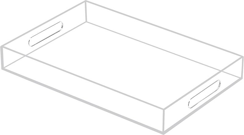 TPGP KEVJES Acrylic Tray with Embedded Handle, 10x15 Inch, Clear - Image 1