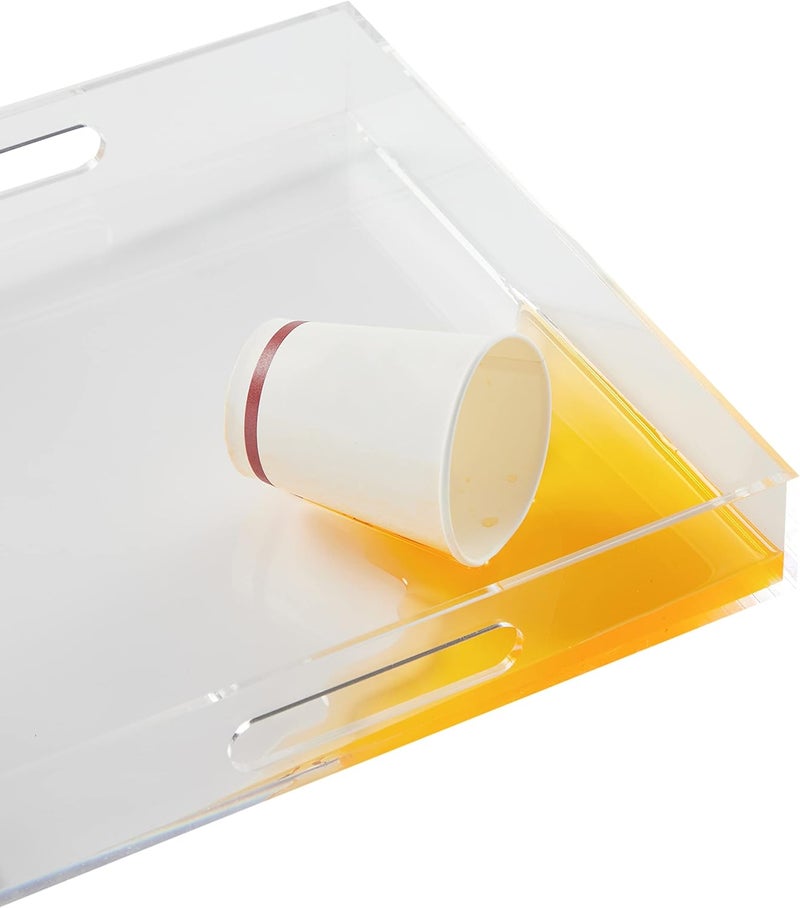 TPGP KEVJES Acrylic Tray with Embedded Handle, 10x15 Inch, Clear - Image 3