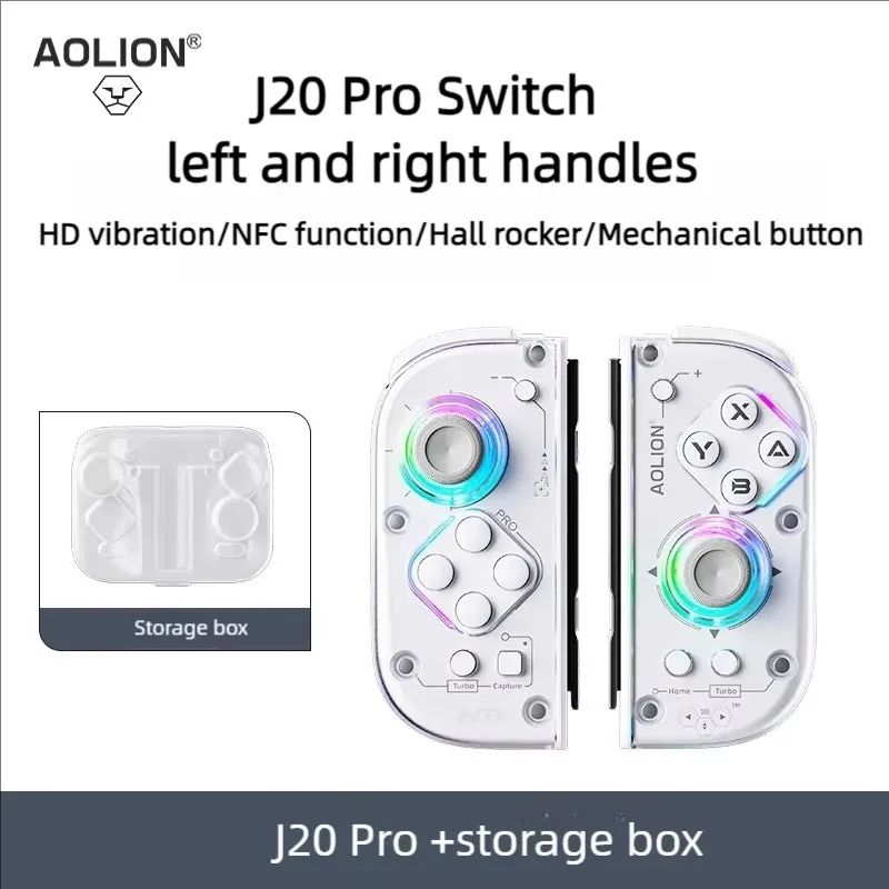 Aolion J20 Pro Knight Wireless Gamepad with Left/Right Switch, Hall Joystick, Motion Sensing for Nintendo Switch with Case - Image 1