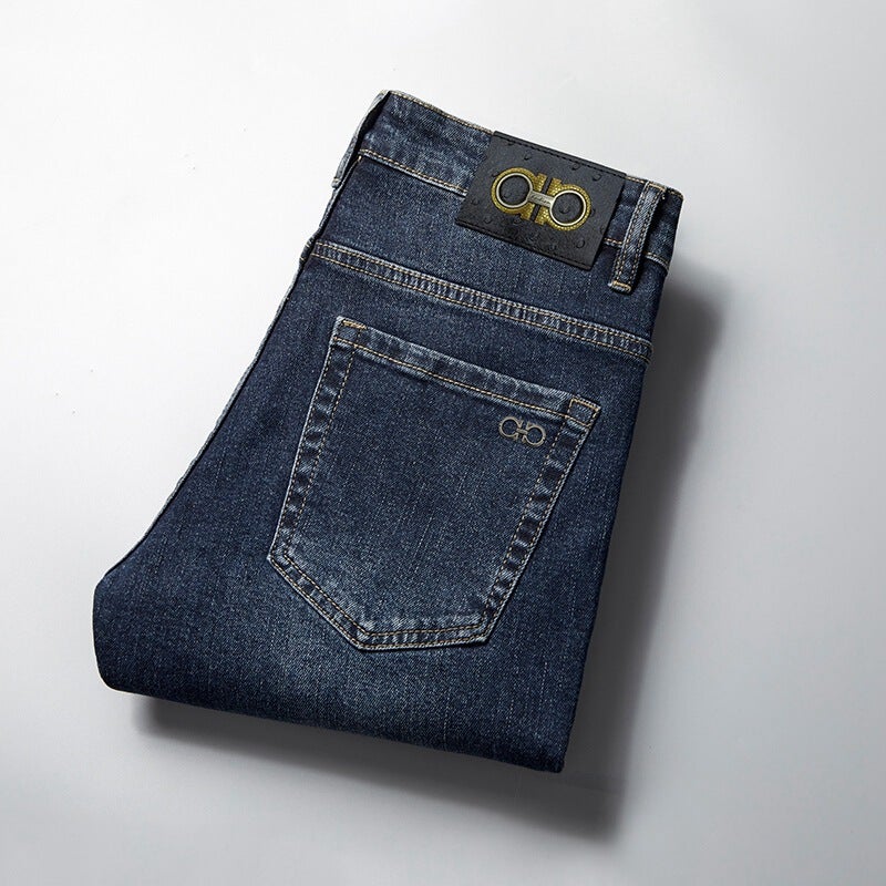 Unisex Classic Denim Jeans Loose Fit Daily Outdoor Wear - Image 1