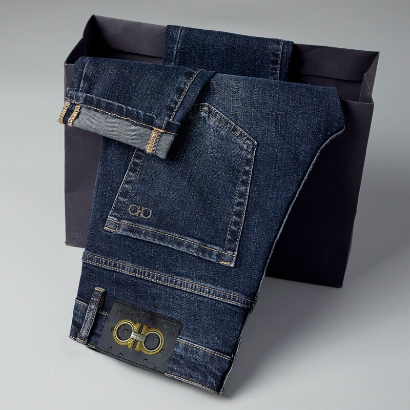 Unisex Classic Denim Jeans Loose Fit Daily Outdoor Wear - Image 3