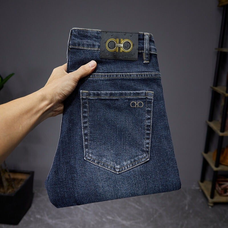 Unisex Classic Denim Jeans Loose Fit Daily Outdoor Wear - Image 2