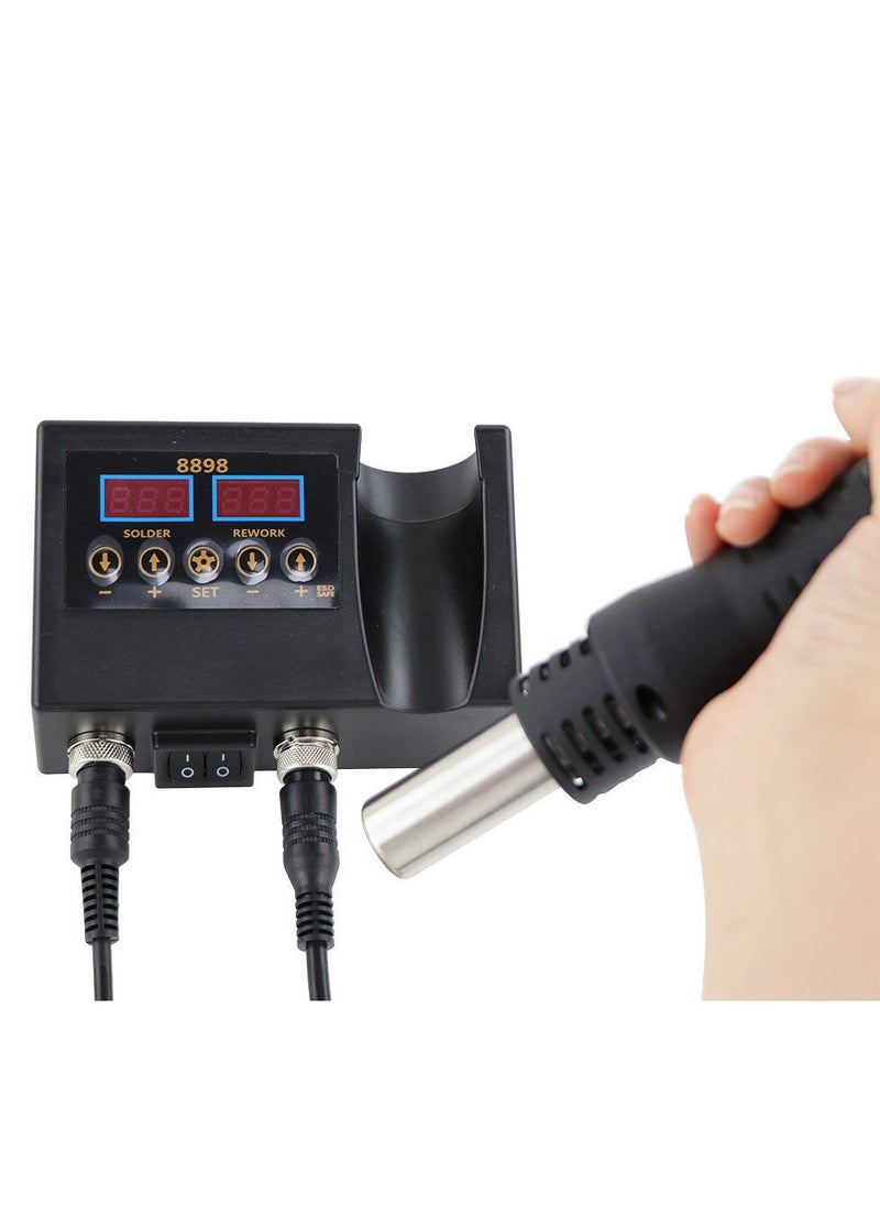 Generic Soldering Iron Station 2 in 1 Soldering Station Digital Display Hot Air Gun Welding Rework for Cell-Phone BGA SMD PCB IC Repair Solder Iron Tools Versatile and Efficient  - Image 2
