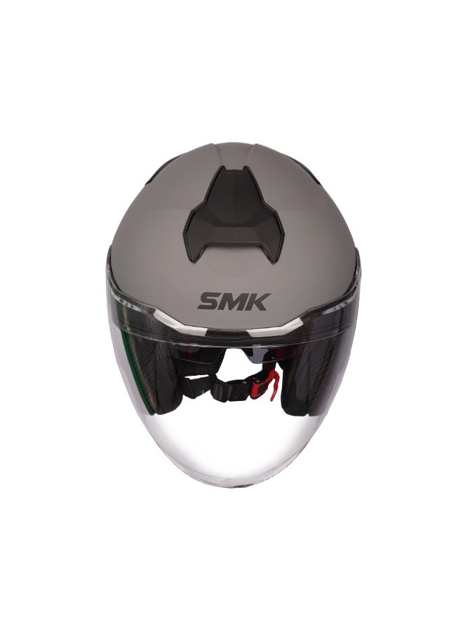 SMK Solid MA 600 Nardo Gray Open Face Helmet with 2 Shell & Sun Visor - 70023 - Image 2