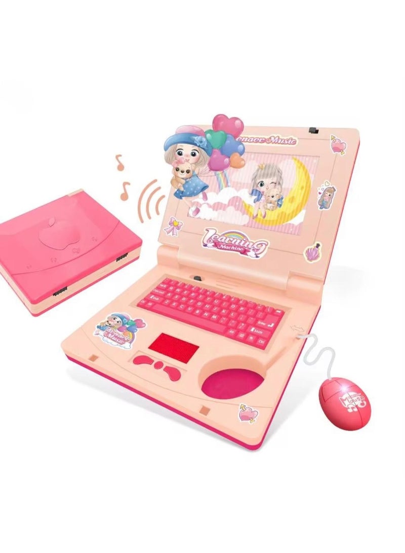 توي لاند لعبة كمبيوتر محمول تعليمية للأطفال مزودة بلوحة مفاتيح، وفأرة، وموسيقى، وأضواء، ودوارة صور. - Image 1