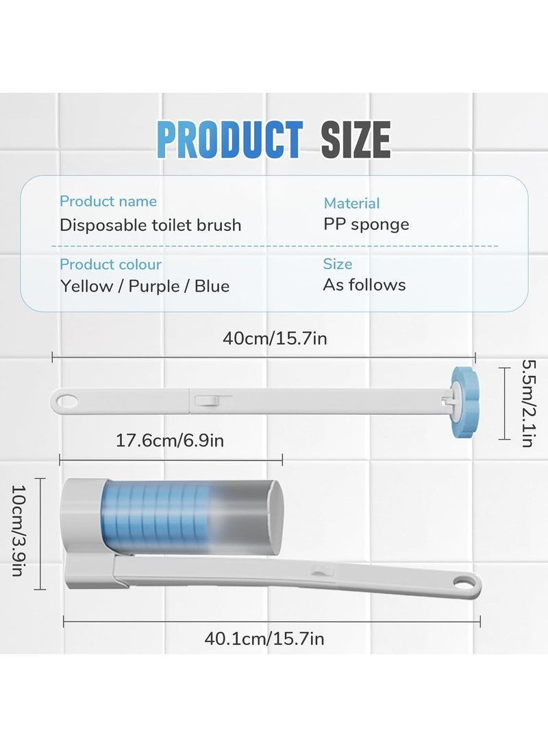 Bukela Disposable Toilet Cleaning System, 2025 Upgrade Disposable Toilet Bowl Cleaner Wand with 18 Cleaner Refills, Wall Mounted Toilet Bowl Brush Holder Set Household Toilet Cleaners (Blue-Ocean)  - Image 2