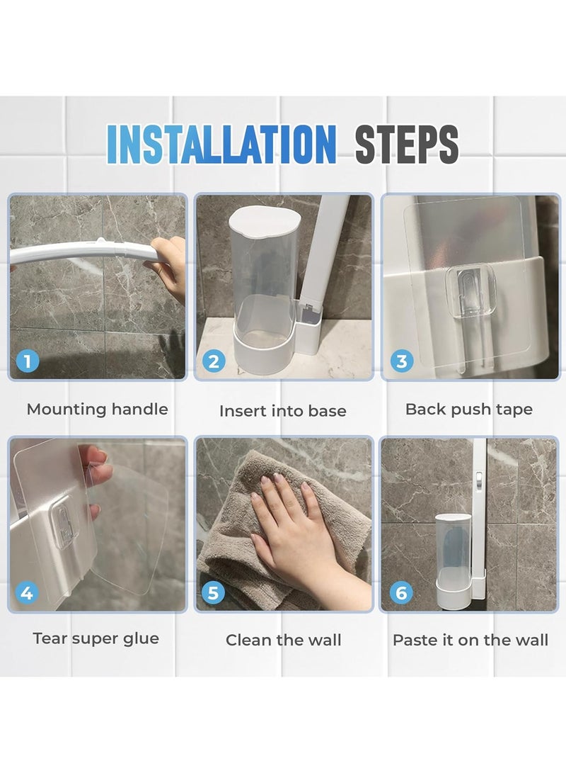 Bukela Disposable Toilet Cleaning System, 2025 Upgrade Disposable Toilet Bowl Cleaner Wand with 18 Cleaner Refills, Wall Mounted Toilet Bowl Brush Holder Set Household Toilet Cleaners (Blue-Ocean)  - Image 3