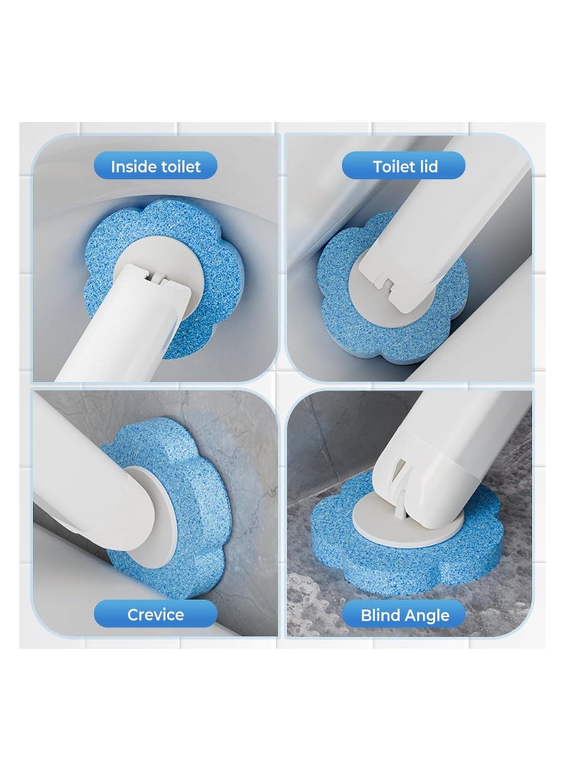Bukela Disposable Toilet Cleaning System, 2025 Upgrade Disposable Toilet Bowl Cleaner Wand with 18 Cleaner Refills, Wall Mounted Toilet Bowl Brush Holder Set Household Toilet Cleaners (Blue-Ocean)  - Image 4