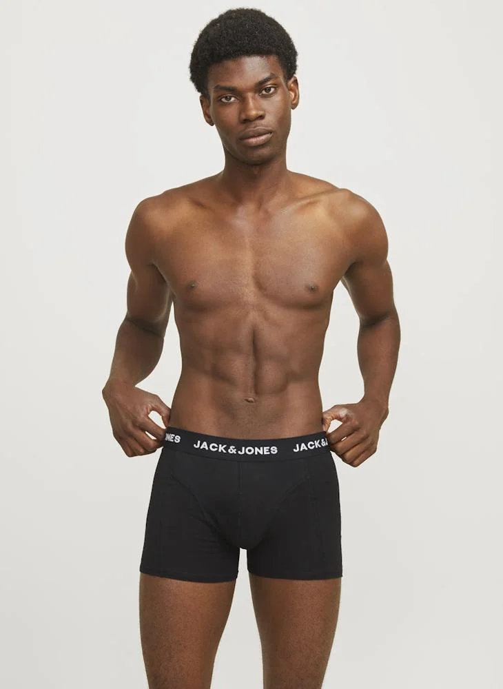 JACK & JONES  3 Pack Logo Band Trunks for Men | Best Price UAE