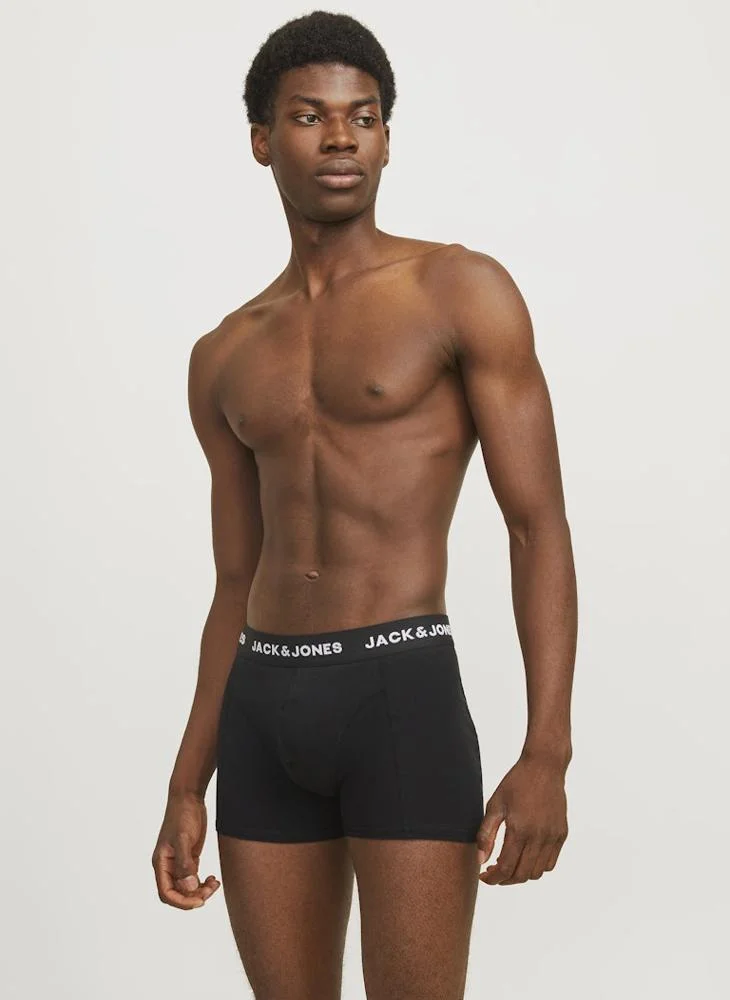 JACK & JONES  3 Pack Logo Band Trunks for Men | Best Price UAE