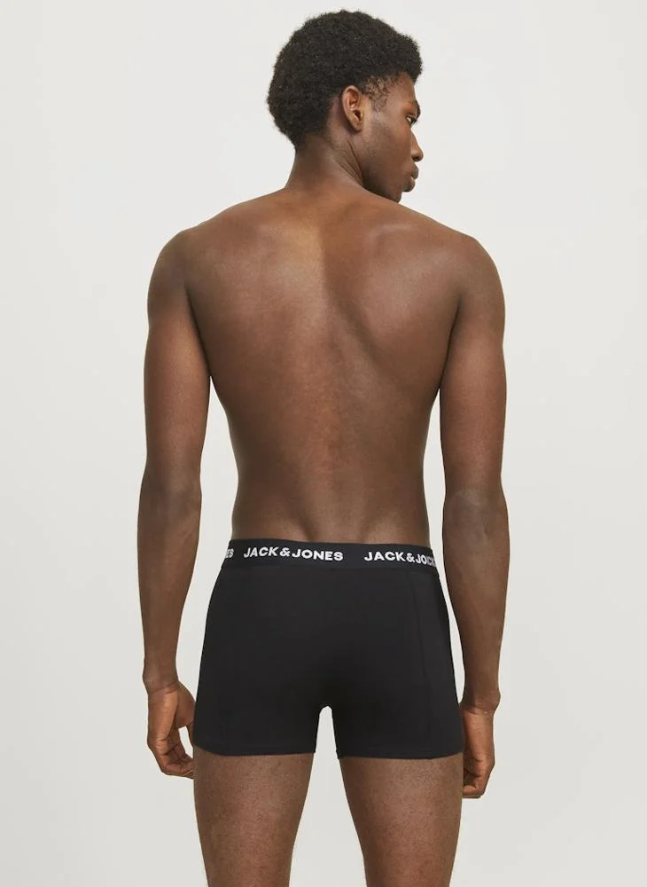 JACK & JONES  3 Pack Logo Band Trunks for Men | Best Price UAE