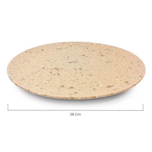 Red Butler Eco-Friendly Bamboo Fiber Plates | Set of 4 Dinner Plates (11-Inch) | Reusable and Stain Resistant | Sturdy Weight and Durable | Microwave & Dishwasher Safe | Elegant Walnut Design - Image 5