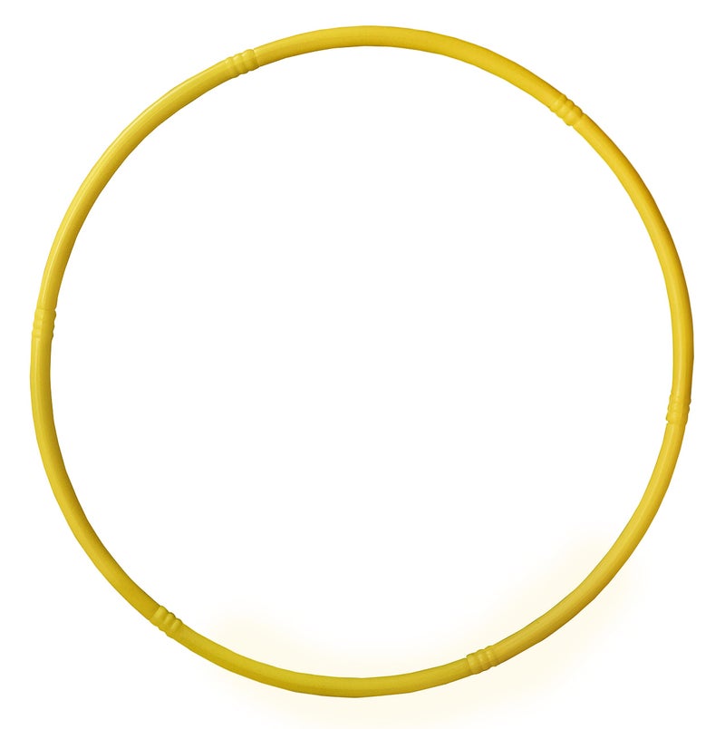 Toy Cloud Hoola Hoop Adults Exercise Classic Colour Interlockable Pieces Hula Hoop for Kids Girls Women Fitness Rings Adjustable 3 Size 17-27 Inch (Yellow) - Image 1