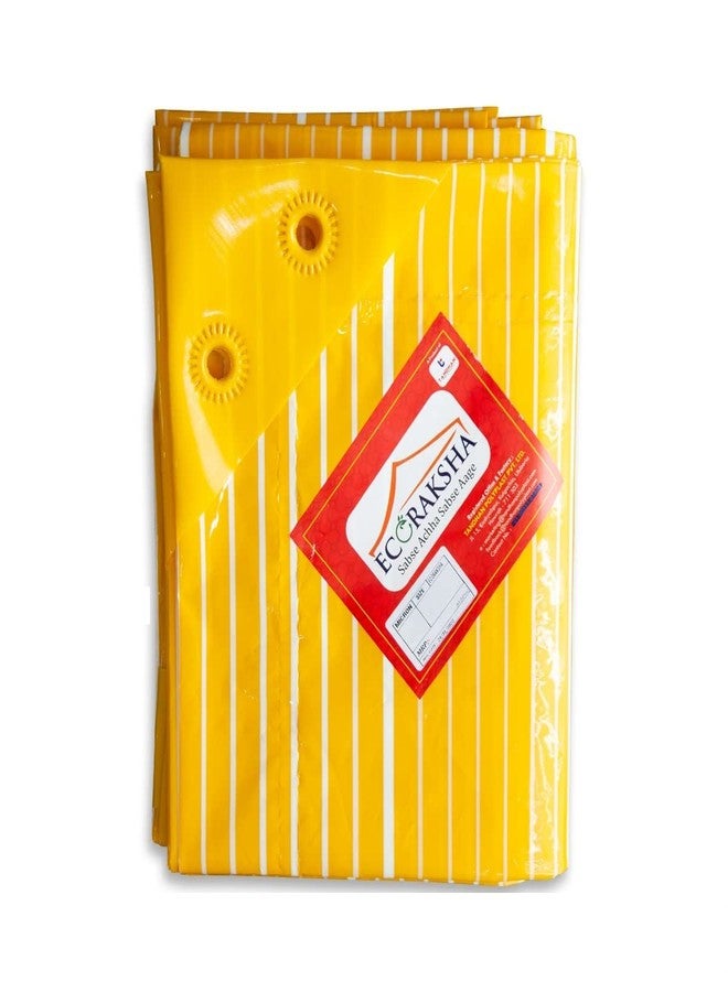 Tandhan Ecoraksha Lining Premium Multilayer Eco-Friendly Tarpaulin Sheet - Waterproof Tirpal Heavy Duty 6 X 4 Ft Poly Tadpatri - Multipurpose 100 Microns Plastic Cover Tharpai, Thadika, Tarp (Yellow) - Image 1